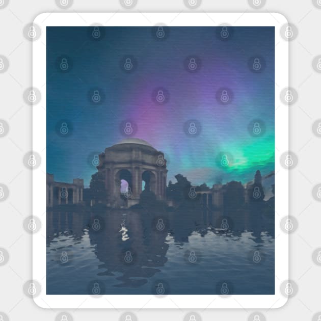 San Francisco but spacier - The Palace Of Fine Arts Sticker by goblinbabe